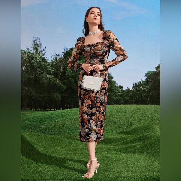 SHEIN floral dress size L - Picture 1 of 11